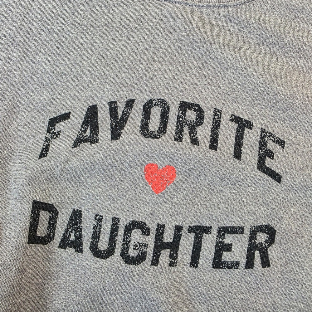 Favorite Daughter Gray Graphic Crewneck Sweatshirt Womens Large Heart RN117674 - Picture 2 of 9